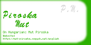 piroska mut business card